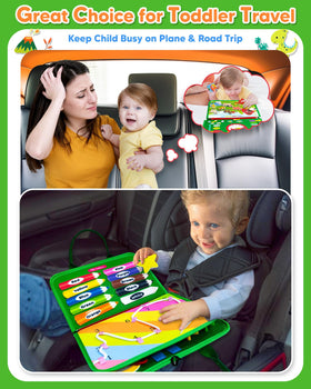 Gojmzo toddler busy book offers varied activities to improve fine motor skills.