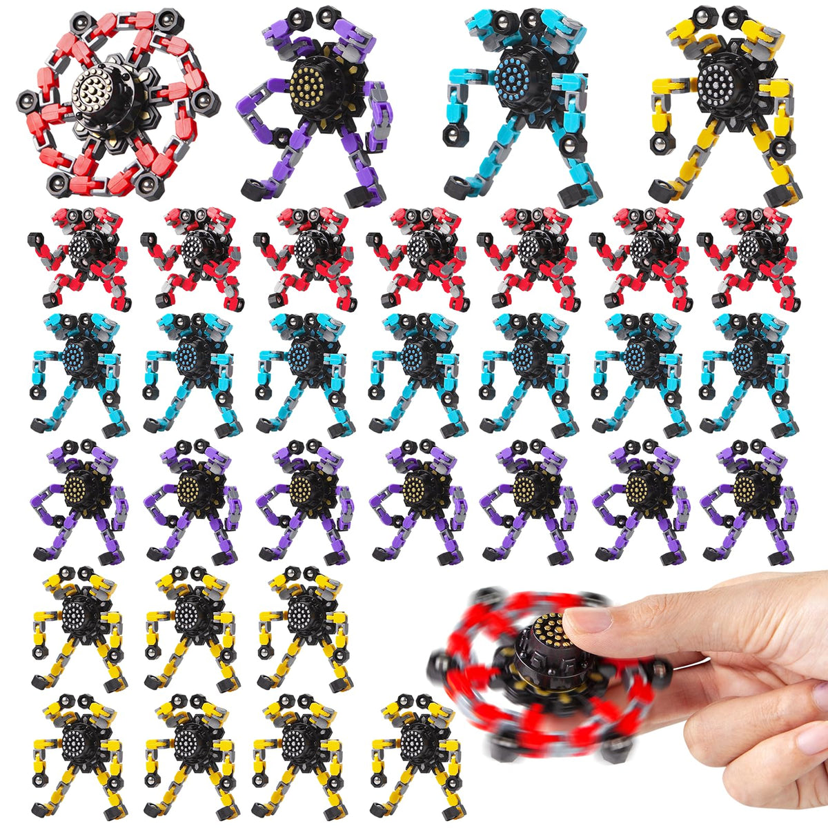 Gokeey 32 pcs party favors with colorful spinners for engaging goodie bags