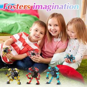 Gokeey spinner enables imaginative builds and robot-style creations.