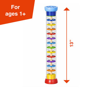 Goki rain stick beads flow to invite sensory tracking and rhythm