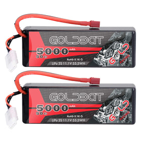 GOLDBAT 11.1V 5000mAh battery in hard case for RC car power and protection