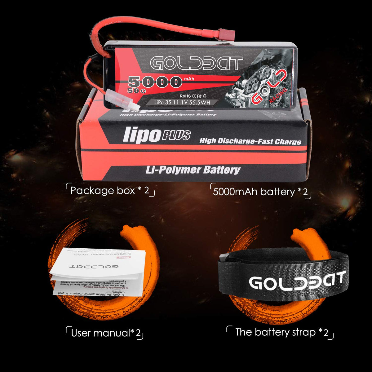 GOLDBAT 2-pack saves money and ensures spares for multiple cars