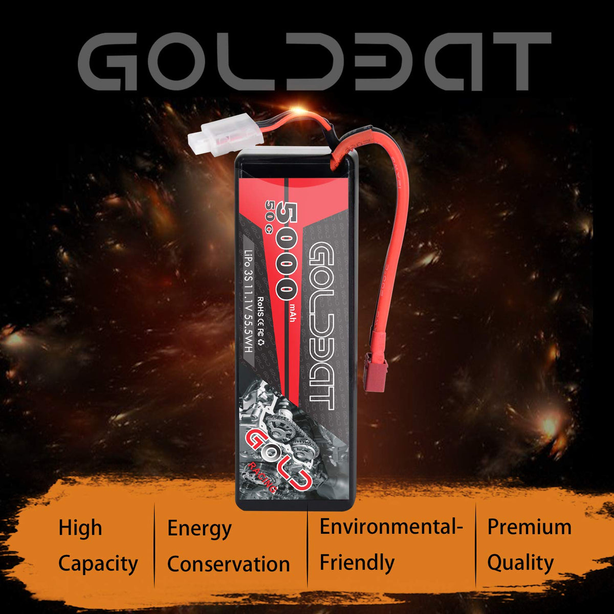 GOLDBAT 139x47x38mm battery dimensions suit select RC models