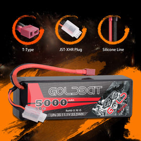 GOLDBAT battery pack fits 1/8 and 1/10 scale RC vehicles