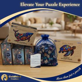 Goldbird Creations relaxing evening puzzle promotes calm focus.