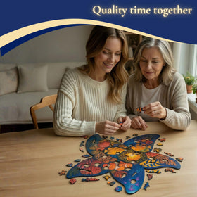 Goldbird Starfish puzzle features intricate cuts supporting satisfying, gradual progress.