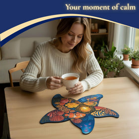 Goldbird wooden puzzle animal design highlights ocean life, ideal for mindful, relaxing solving sessions.