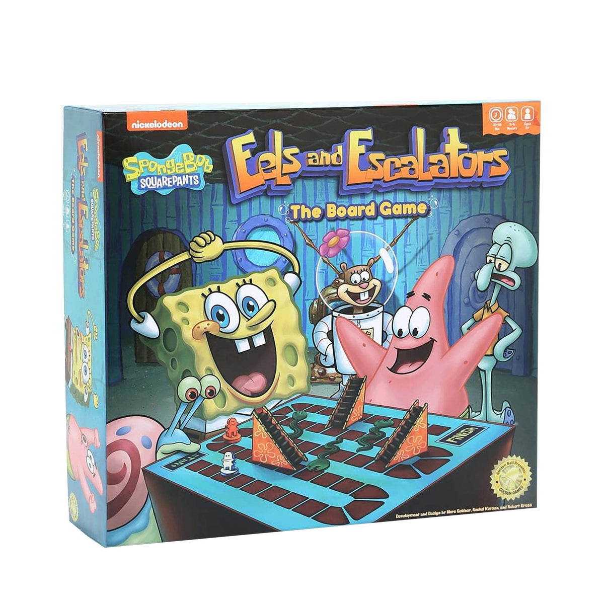 Golden Bell Studios SpongeBob Eels and Escalators board game cover for family fun