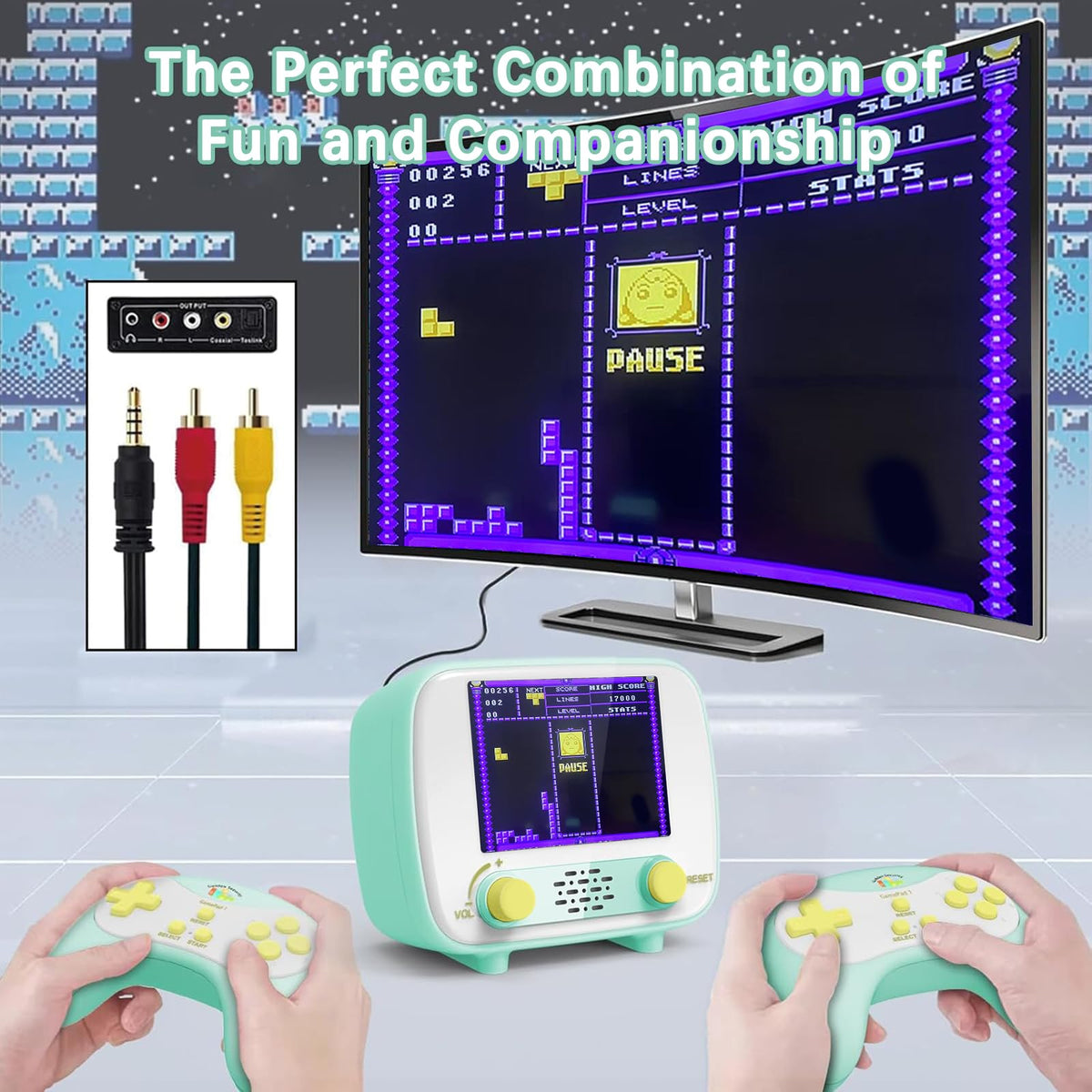 Golden Security handheld with TV connection via AV output for big screen play