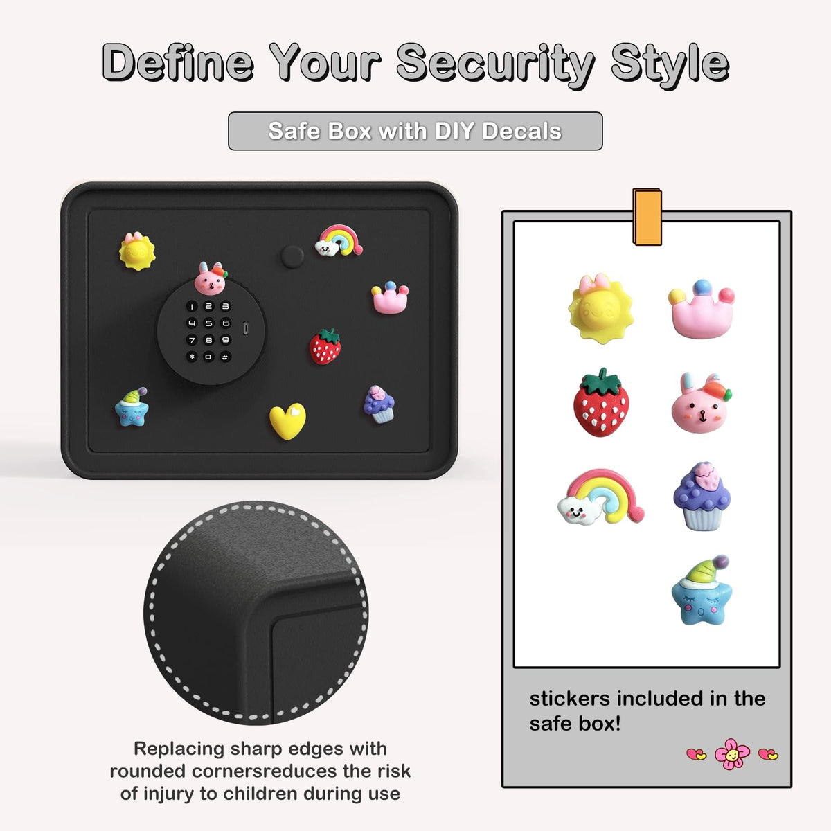 GoldenKey Kids Mini Safe front with coin and bill slot for easy savings