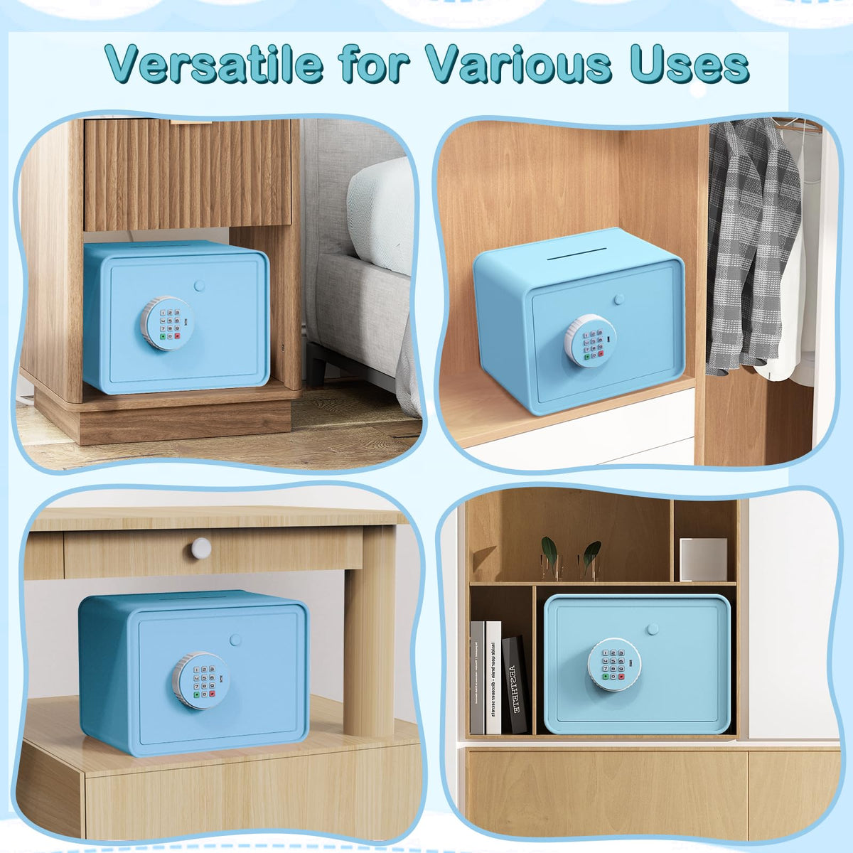 GOLDENKEY Piggy bank style mini safe ideal for kids' savings.
