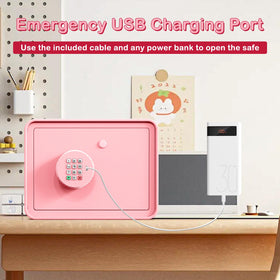 GOLDENKEY pink macaron safe with DIY stickers for personalization
