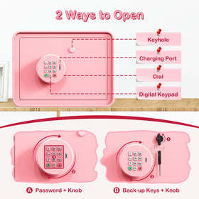 GOLDENKEY pink macaron durable steel safe for lasting protection