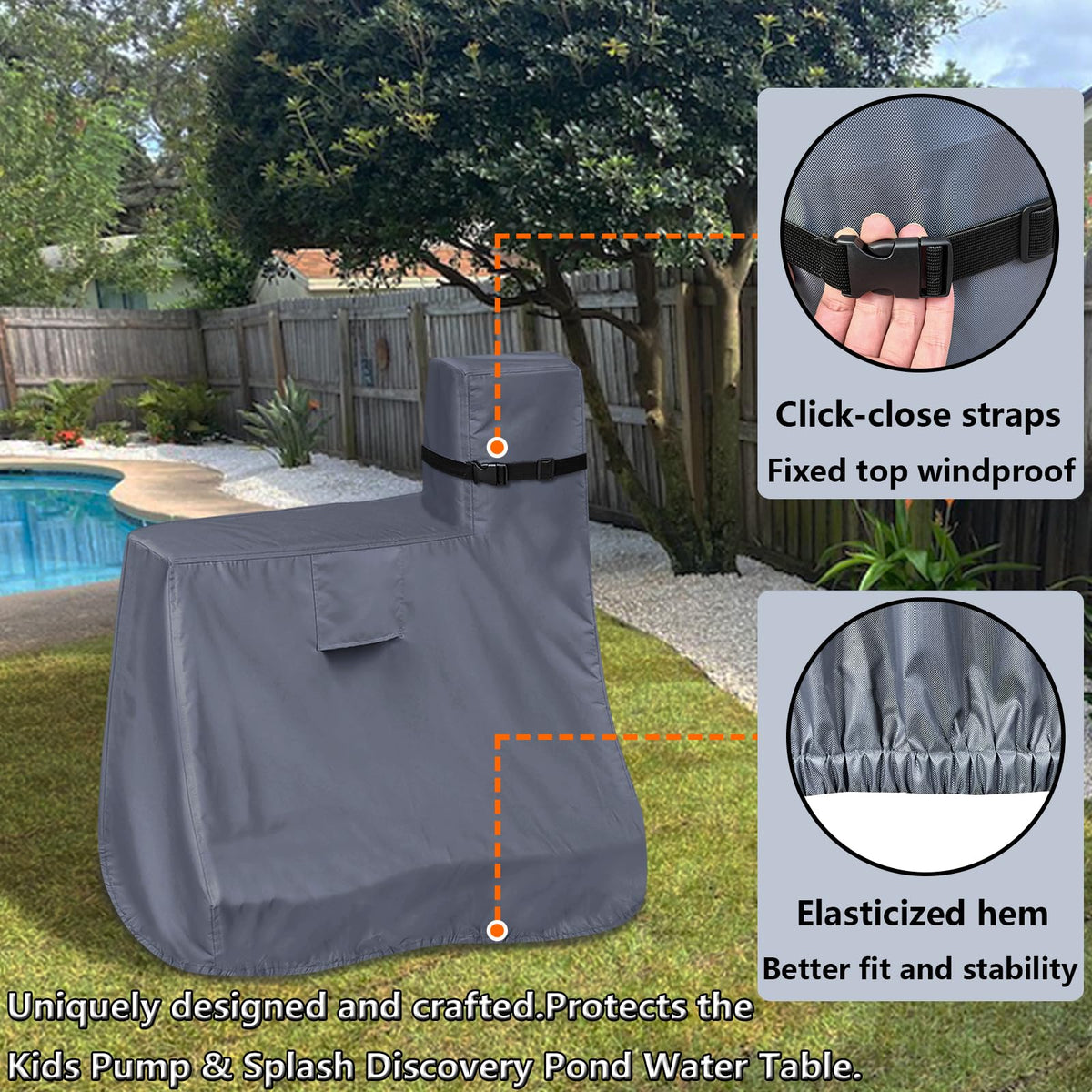 GoldenRaindrop full-coverage outdoor protection against leaves and dust.