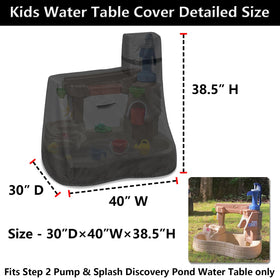 Elastic strap at pump position keeps the cover secure during windy days