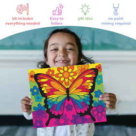 Goldentime 18-color acrylic paints set, bright pigments for kids artwork