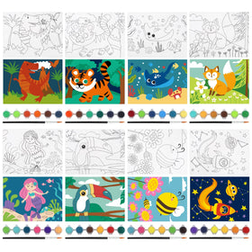 Goldentime eight brushes for beginner friendly painting control.