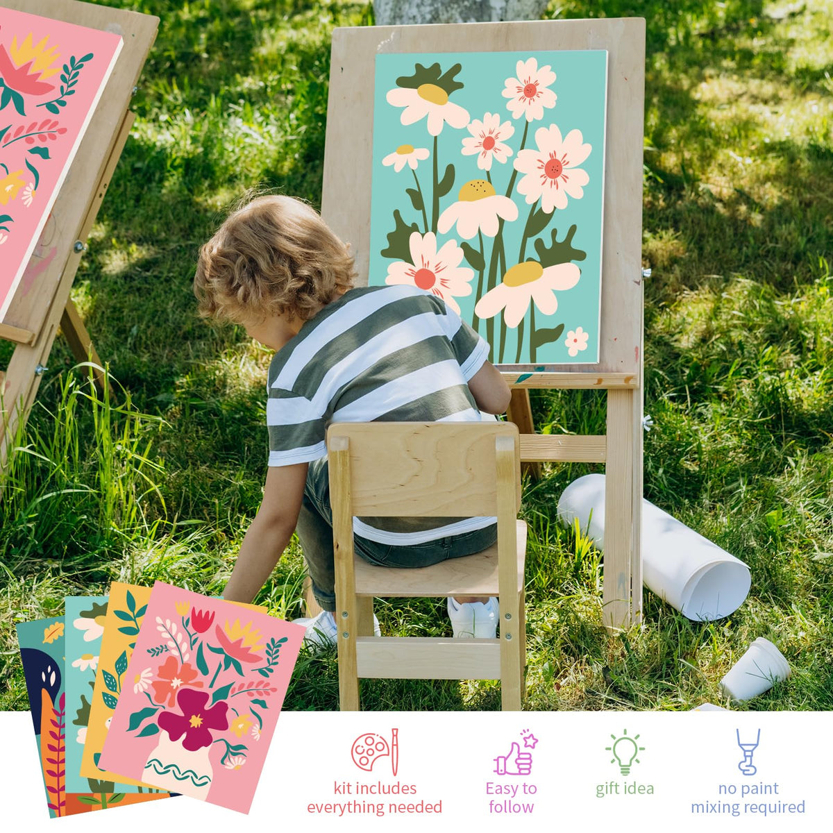 Goldentime easy-to-follow cards guide kids and adults to color