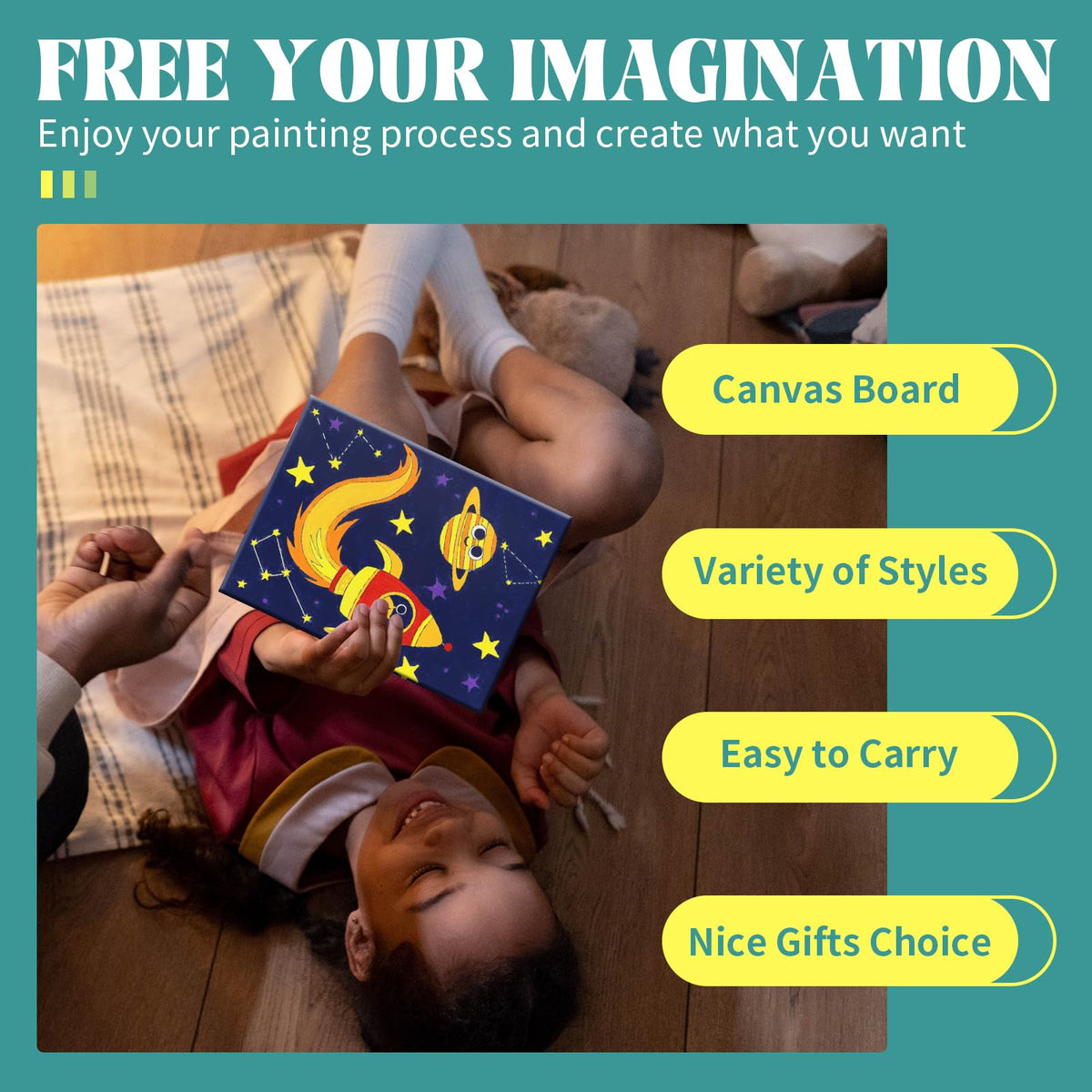 Goldentime gift ready kids art kit ideal for birthdays