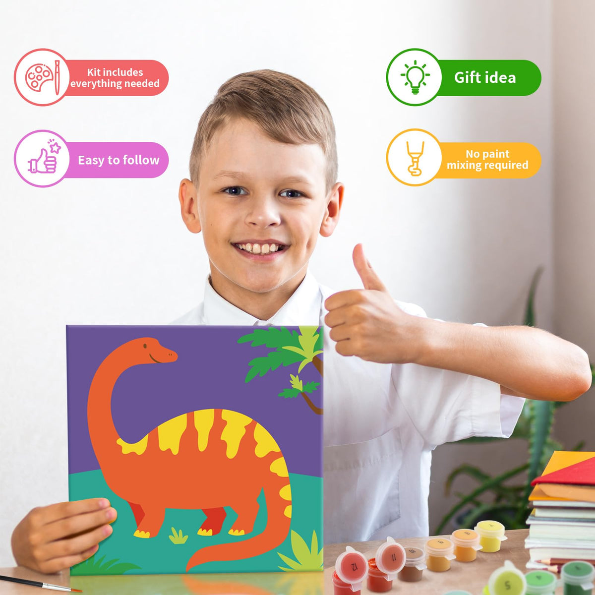 Goldentime paint-by-numbers owl 8x8 supports patience and early numeracy skills.