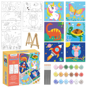 Goldentime paint-by-numbers unicorn 8x8 inspires creativity and focus for kids.