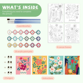 Goldentime paint kit with 18 acrylic paints for vibrant beginner-friendly art