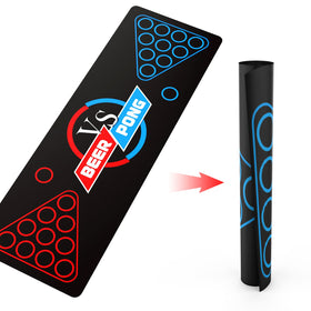 GOLDGE waterproof surface for beer pong mat, easy to wipe clean.