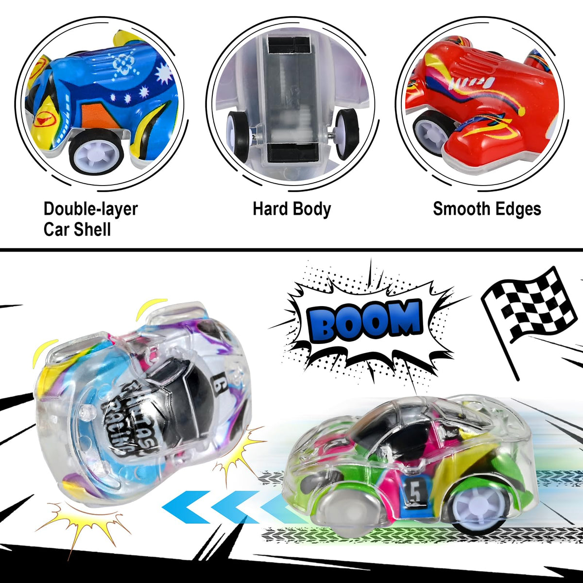 GOLDGE bulk party favors set with assorted vehicles for celebrations.
