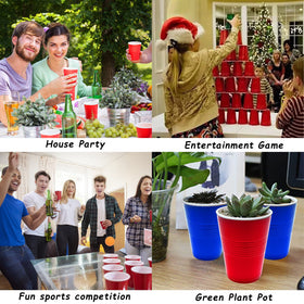GOLDGE red-blue cups brighten weddings, birthdays, and barbecues.