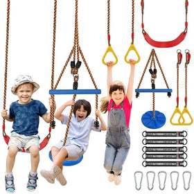 Goldge disc swing with anti-slip surface for safer backyard play
