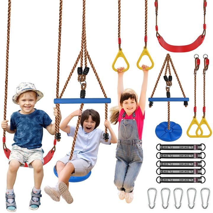 Goldge disc swing with anti-slip surface for safer backyard play