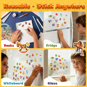 Goldge Farm sticker book encourages farm scenes with friendly animal stickers.