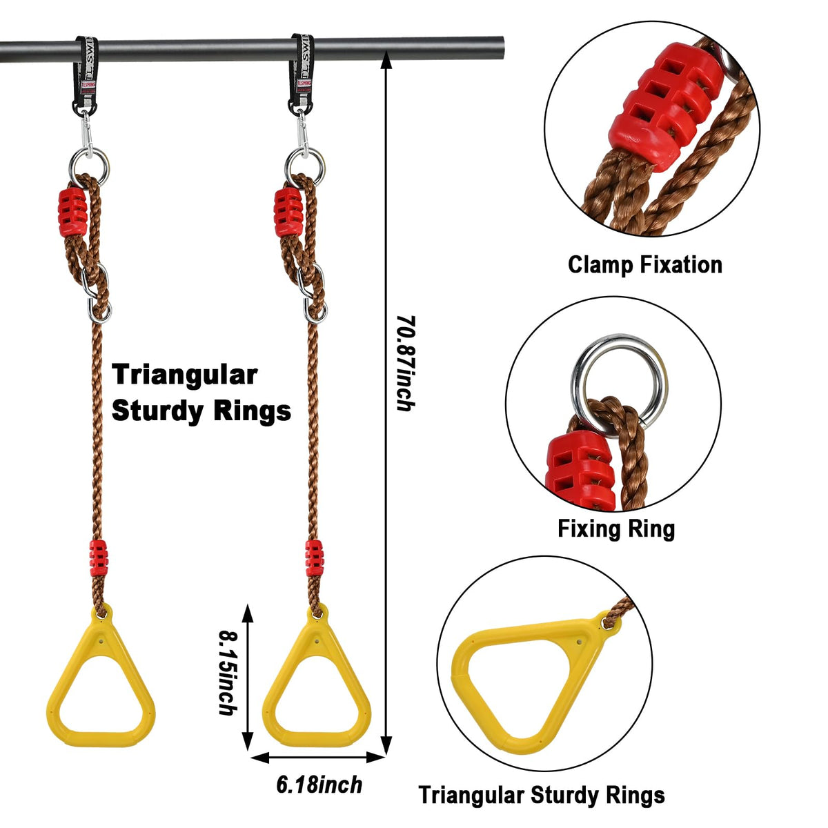 Goldge hanging ring swing offering versatile, interactive movement