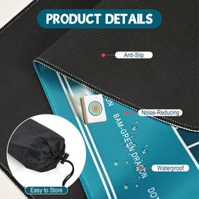 Goldge Mahjong Mat waterproof edge protects against spills and wear