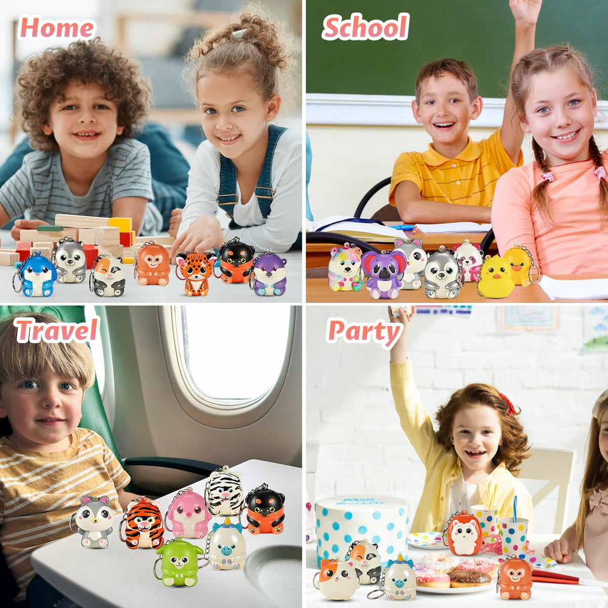GOLDGE squishy animal keychains gift box ready for gifting