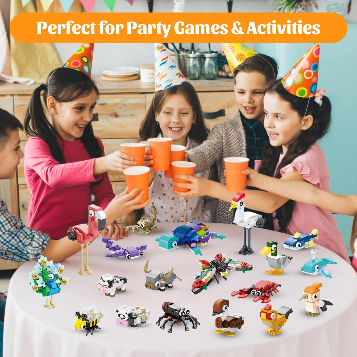Goldge STEM-friendly mini blocks foster hands-on learning.