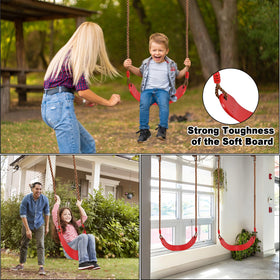 Goldge U-board seat provides comfortable seating during swings