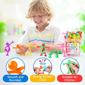 GOLDGE window suction toy on surface demonstrates strong grip for window and desk play.