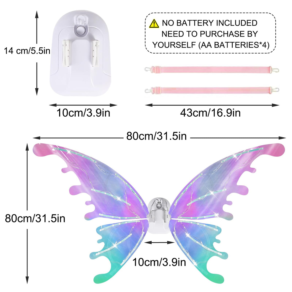Goldge wings offer easy DIY assembly for quick creative setup.