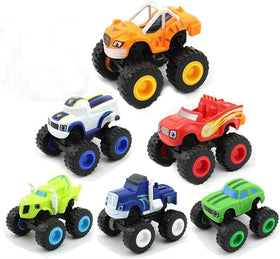 GOLDINPOT monster trucks 6-pack colors inspire visual recognition during play.
