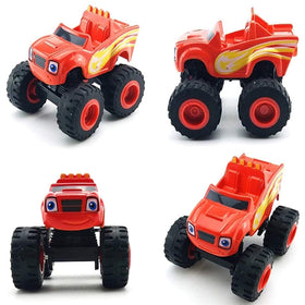 GOLDINPOT monster trucks side view highlights compact, durable design for rough play.