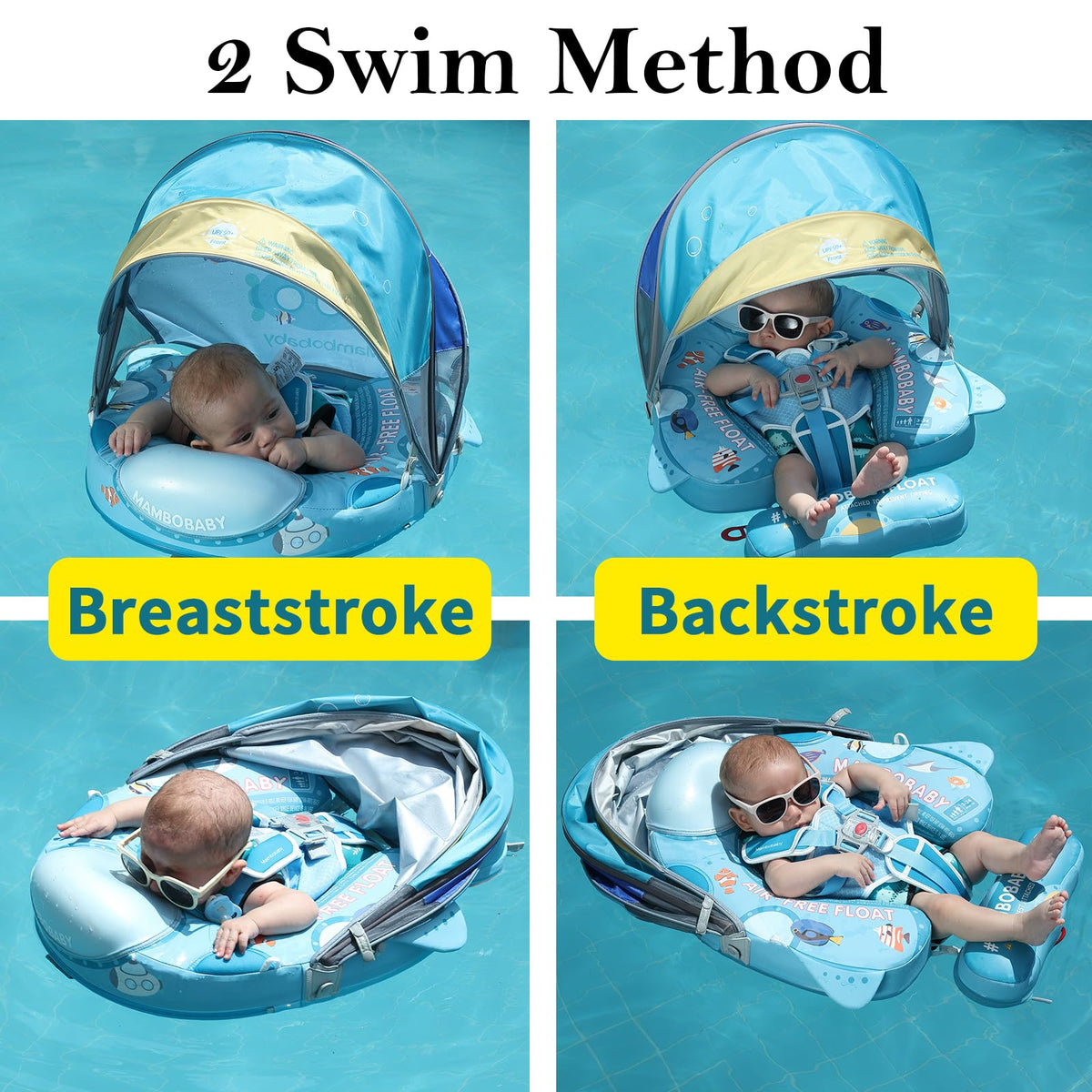 Goldleaf Mambobaby Float supports backstroke and breaststroke swimming