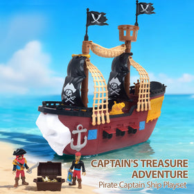 Goldlok pirate figure two close-up emphasizes cooperative play and character interaction.
