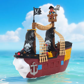 Goldlok Pirate Ship Adventure image shows a colorful ship inviting imaginative play for storytelling.
