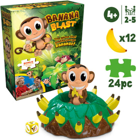 Goliath Banana Blast die roll builds anticipation as players decide how many bananas to pull.