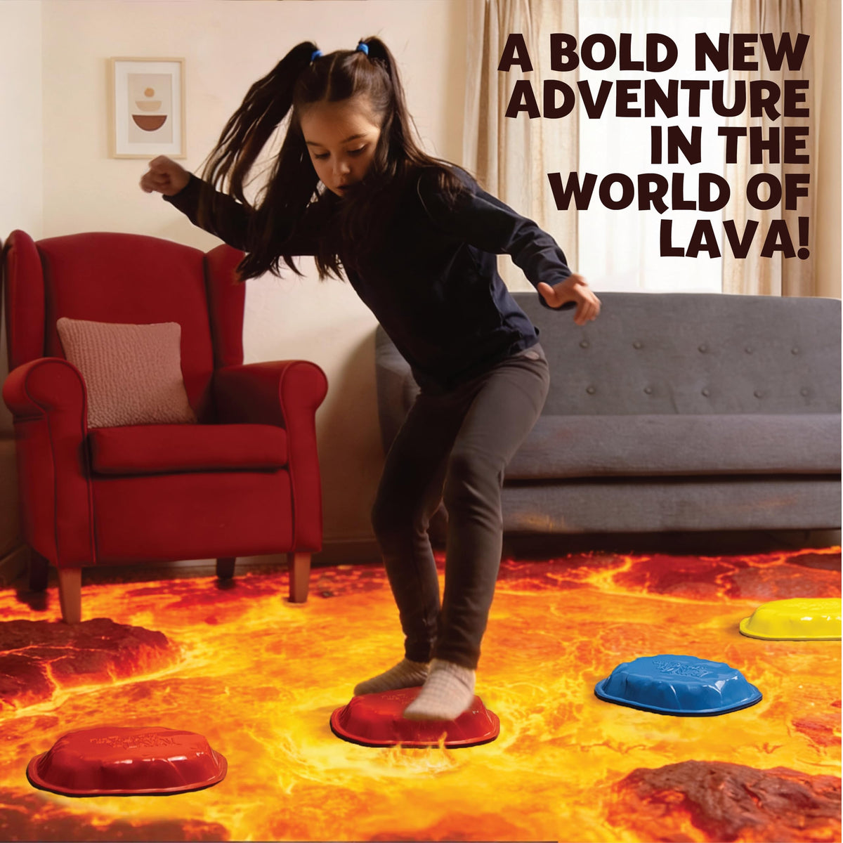 Goliath Floor is Lava spinner demonstrates color matching to improve coordination.