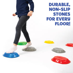 Goliath Floor is Lava stones are stackable for easy storage and quick setup.