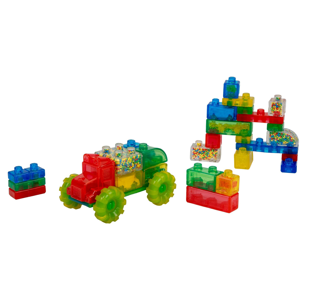 Goliath Jelly Blox Vrroom! Colorful blocks encourage stacking and motor skill growth.