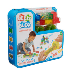 Goliath Jelly Blox Vrroom! Rolling truck setup inspires coordinated, active play.