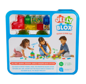 Goliath Jelly Blox Vrroom! Special sand-filled block adds tactile sensory exploration.